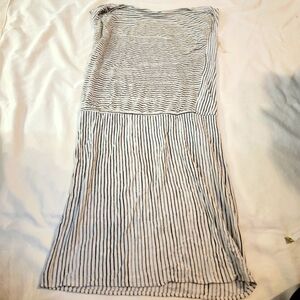 Derek Lam Black and white striped jersey dress